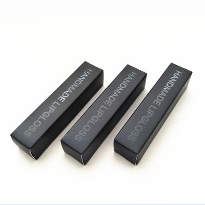 China Wholesale Handmade Logo Folding Black Rectangular Lipstick Caixas De Embalagem Personalizadas Mini Lipgloss Packaging Box for sale