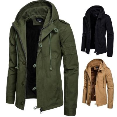 China QUICK DRY Hot Selling Winter Men Coat Cotton Padded Hooded Down Coat Casual Jacket Outwear Loose for sale