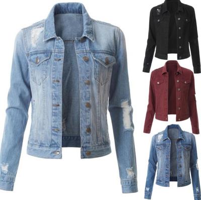 China Fashion Design QUICK DRY Sequin Patches Denim Jacket Clothing Washed Sequin Denim Jacket Women for sale