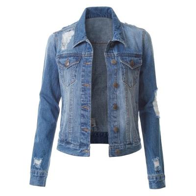 China Wholesale QUICK DRY Denim Jacket Women's Short Jean Denim Coat Ladies Bike Jackets Woman Clothing for sale