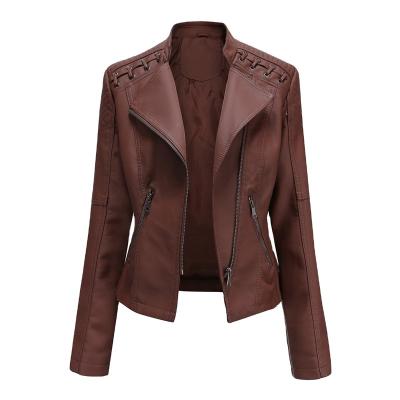 China QUICK DRY Women Leather Trim Motorcycle Jacket Womens Clothing Plus Size Jackets Fall Women Clothing for sale