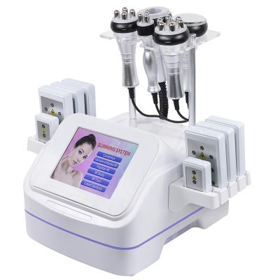 China Weight Loss 6 in 1 Anti Cellulite RF Lipolaser 80k Vacuum Ultrasonic Cavitation Body Shape Slimming Machine for sale