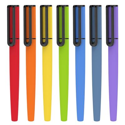 China office & 2021 Multiple Color Design Quality School Pen Promotional Gift Gold Plastic Pen for sale