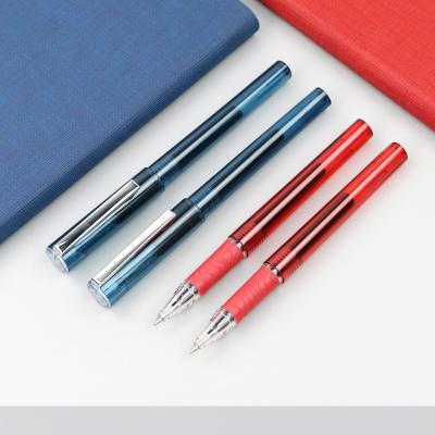 China Normal color desktop gel 0.5mm novelty with red custom logo ball gel-ink signature high quality pen for sale