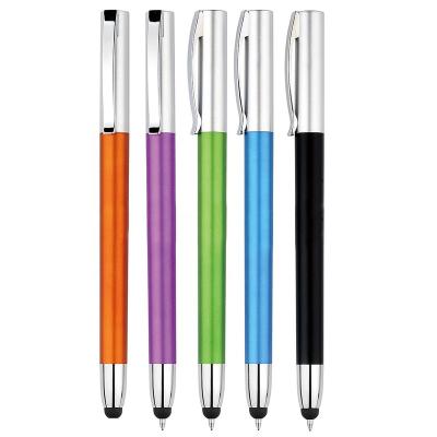 China office & School Pen Custom Cheap Multy Function Metal Silicone Screen Tablet Stylus Capacitive Ballpoint Pens for sale