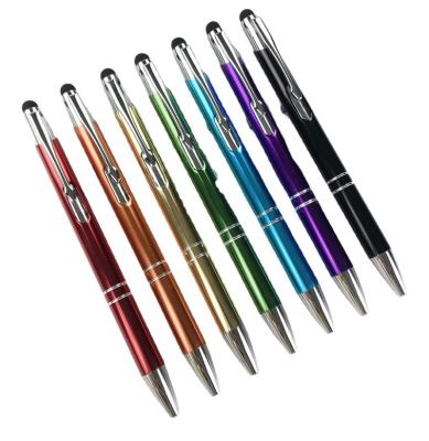 China Fluently Writing 1.0mm Metallic Multi Color Refill Black Commercial Stylish Stylus Ball Pen for sale