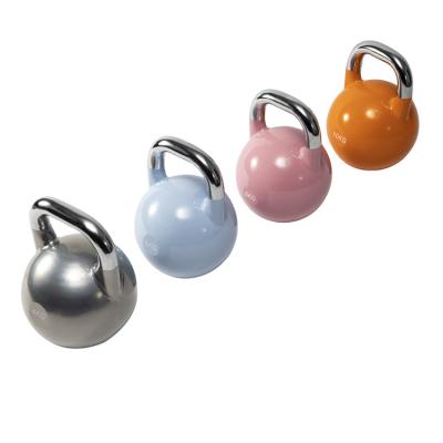 China Universal High Quality Fitness Kettlebell Sports Logo Custom Kettlebell Chrome Handle Competition Kettlebell for sale