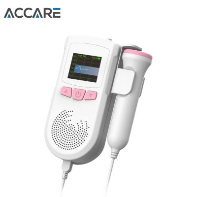 China Plastic Portable Medical Fetal Heartbeat Monitor Baby Heartbeat Apparatus Baby Heartbeat Doppler Fetal Monitor for sale