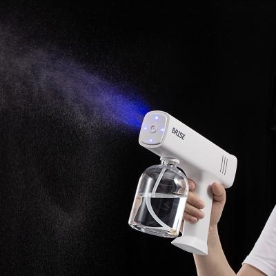 China 500mL Gun Wash Blue Light Sterilize Disinfect Spray Gun Wireless Portable Nano Sanitizing Atomizer for sale