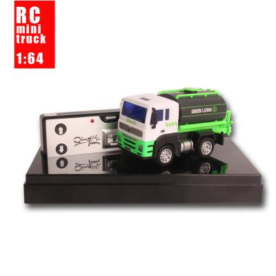 China Tiny RC Model Micro Remote Control Urban Road Water Truck RC Toys Car 2.4G Hz Radio Control Mini Truck for sale