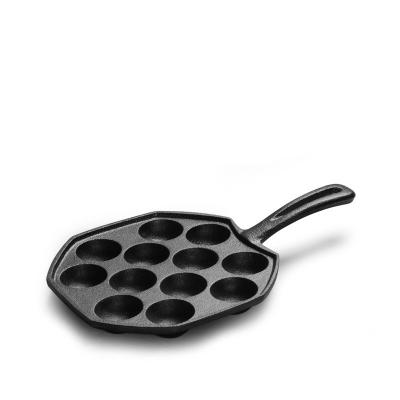 China Sustainable Cast Iron Frying Pan Takoyaki Pan Japanese Cookware Kitchenware for sale