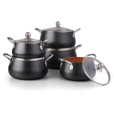 China Sustainable Luxury Aluminum Cooking Pot Non Stick Cookware Sets Kitchenware for sale