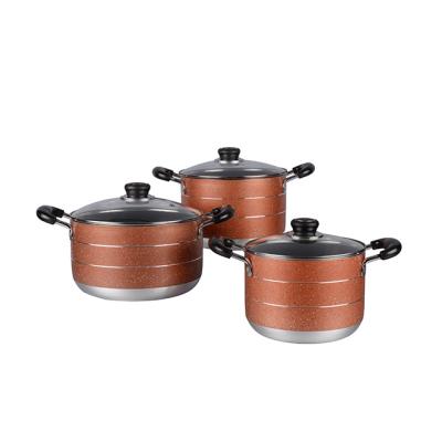 China Wholesale 13pcs Viable Aluminum Black Nonstick Coating Cookware Sets Nonstick Pots for sale