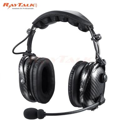 China Replacement Cable Over - Head Carbon Fiber Dual Muff Noise Canceling Haveay Duty Helmet for sale