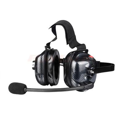 China NRR 24dB Over Head Radios Two Way Headset Racing Resistant Noise Canceling Headset for sale