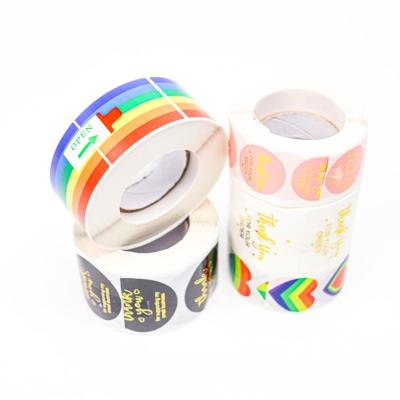 China Custom Round Printed Paper Packaging Label Bottle Label Waterproof Adhesive Paper Roll Logo Label Stickers Custom for sale