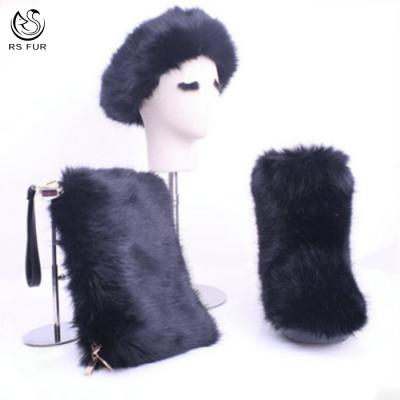 China Latest Design Winter Anti-slippery Women Snow Boots Shoes Faux Fur Thick Unique Women's 2020 Fashion for sale