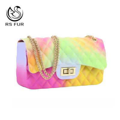 China Fashion Cross - 2021 New Design Ladies Fashion Cross Body Bags - Luxury Pink Yellow Body Jelly Bags Handbags Women for sale