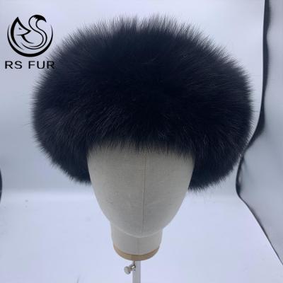 China Fluffy Russian Outdoor Ear Warmer Headband Decoration Winter Fox Fur Fluffy Headband Real for sale