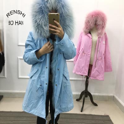 China Colorful Anti - Shrinkage Different Types Fur Coat Low Price Women Winter Clothes Fur Parka for sale