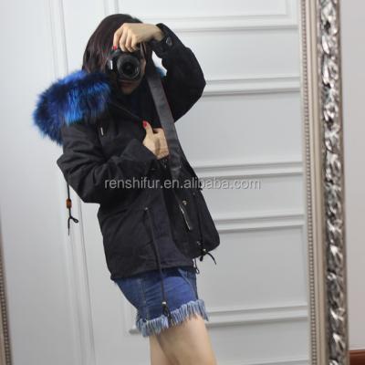 China Factory price real anti-shrink fox fur parka for lady women fur coat for sale