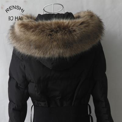 China Smooth Faux Fur Collar And Cuff Winter Coat for sale