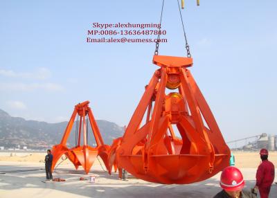 China Mechanical Tools Orange Peel Mineral Powder Grapples / Grabs For Bulk Cargo Loading for sale