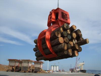 China Large Capacity Electro Hydraulic Timber Grab / Wood Grabs / Log Grapple High Efficiency for sale