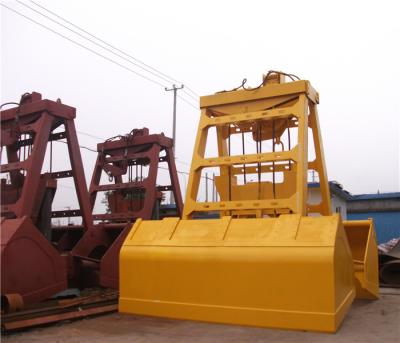 China 12CBM Wireless Remote Control Clamshell Grapple Bucket for Cranes Handing Bulk Material for sale