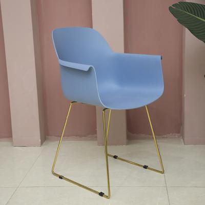 China Hot Selling High Quality Legs PP Material Modern Design Furniture Steel Frame Plastic Chairs for sale