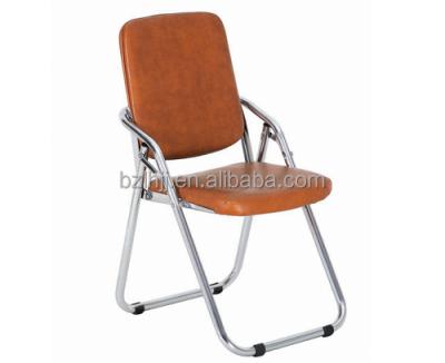 China Professional Manufacturer& Wholesale Modern Design Furniture Cheap PU Leather Comfortable STRONG Folding Chair With Metal Frame 1087A for sale