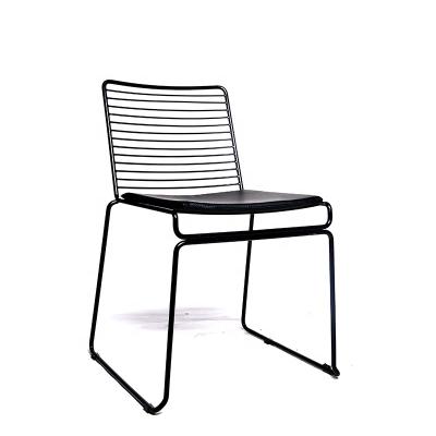 China Professional Manufacturer& Popular modern design furniture 2019 new design soild metal tube chairs black dining room furniture industry dining chair for dining table for sale