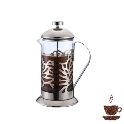 China Stainless Steel Manual High Borosilicate Glass French Press Sustainable Coffee Press Besuto for sale