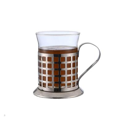 China Sustainable High Quality Hot Selling 200Ml Tea Cup Silver Eco-friendly Coffee Mug for sale