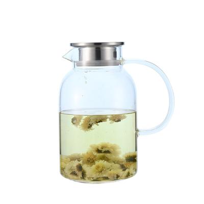 China 2021 Food Grade Thermal Insulation Borosilicate Glass Sustainable Heat Resistant Teapot for sale