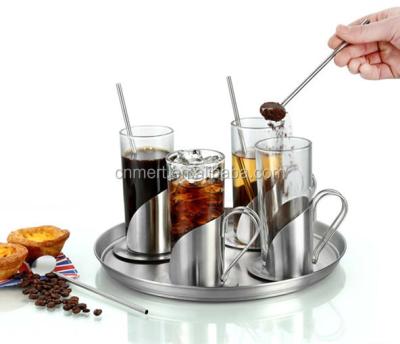 China Sustainable 250ML Irish Coffee Maker Cup Set, Stainless Steel Coffee Cup And Saucer Set for sale