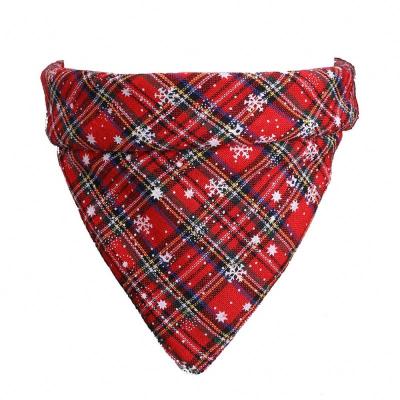 China Sustainable Dog Christmas Clothes Bow Tie Collar Various Pattern Dog Head Scarves Dog Bandana for sale