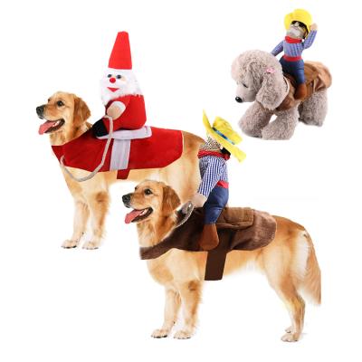 China Viable Halloween Costume The Cute Funny Riding Dog Cat Clothes, Pet Clothing Equipment Display for sale