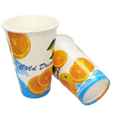 China High Quality Materials Juice Cup Double Eco-Friendly PE Recycled Cold Drink Cups With Plastic Lids And Straws for sale