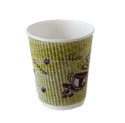 China Cheap Price Disposable Cup 4oz-16oz Corrugated Paper Coffee Cups For Milk Tea Coffee To Go for sale