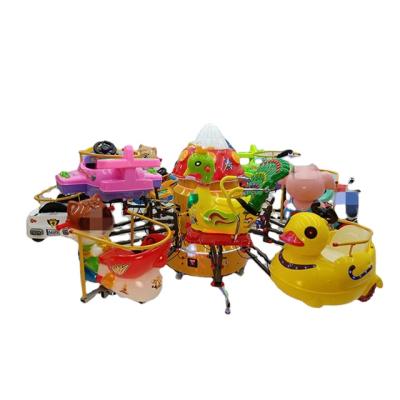 China Patio\Garden\Outdoor Amusement Park Rides Manege Mini Kids Swing Carousel Merry Attraction Go Round For Sale for sale