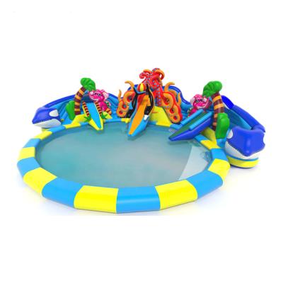 China Outdoor Water Fun Outdoor Games Land Inflatable Water Park for sale