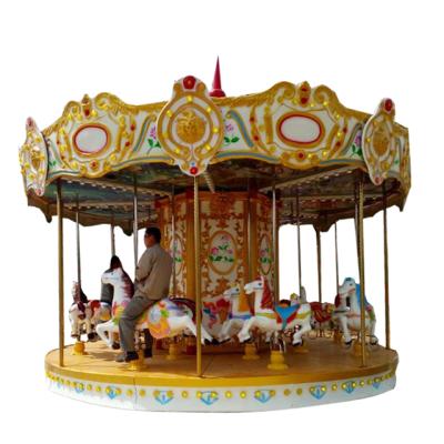 China Outdoor Indoor Playground Amusement Park Games Movable Carousel Horse Ride 6 Seats for sale