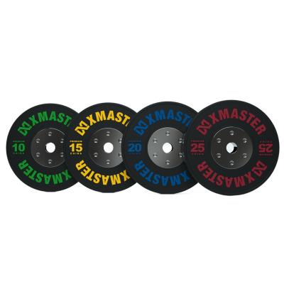 China Xmaster Universal Black Training Bumper Plate Free Weight for sale