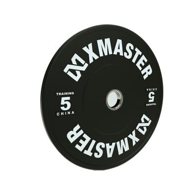 China Xmaster Universal Black Rubber Bumper Plates Weight Lifting Plate for sale