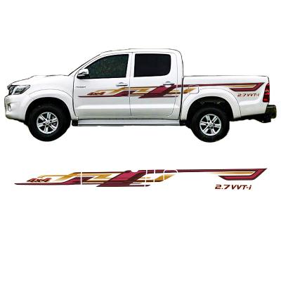 China Waterproof Car Door Stickers Zhuocai Decal Car Stickers For Hilux 2012 Body Sticker for sale