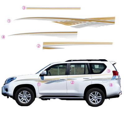 China Car Waterproof Sticker Vinyl Zhuocai Decorative Sticker For Prado 2010 Body Stripe Sticker for sale