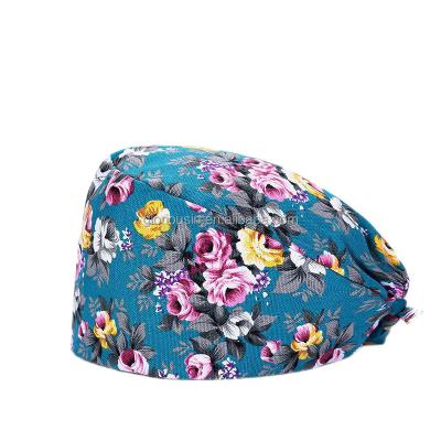 China GloriouIn Regular Unisex Scrub Cap Surgical Hat Nursing Doctor Uniform Hat Hospital Wholesale Medical Nurse Jogger for sale