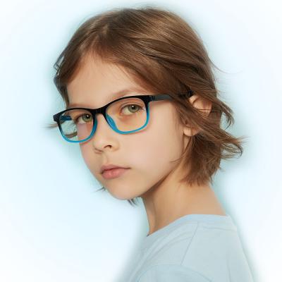 China Junior Blue Blocker Kids Blue Light Blocking Light Blue Clear Glasses Anti Best Optical Sight Infant Boy Girl TR90 Computer Glasses For Kids Age 7-12 for sale