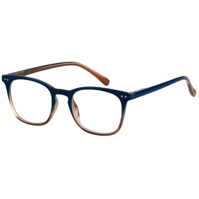 China OEM Bulk Order Custom Gradient Color Frame Optical Blue Reading Glasses Light Blocking Reading Glasses Men for sale